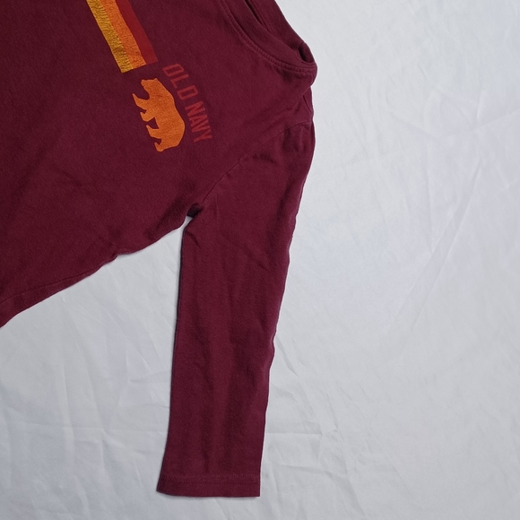 Old Navy Burgundy Red Boy's Graphic LongSleeve Toddler Top Size 3T - Picture 3 of 8